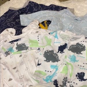 Lot of 4 baby boy PJs 6M